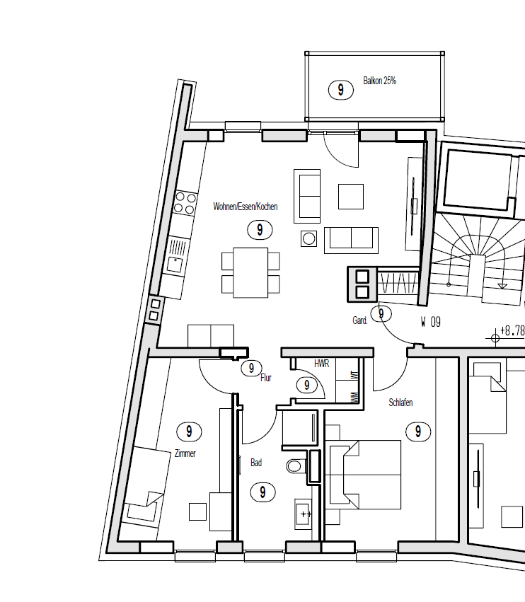 Zentrale Lage in Aschaffenburg: 3-Zimmer-Wohnung mit Balkon, Aufzug & Erstbezug nach Kernsanierung — photo 2