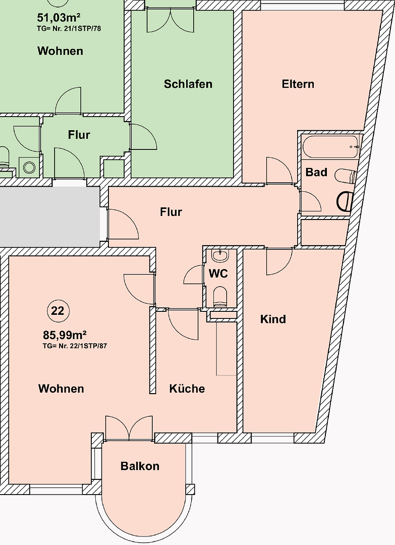 Tolle 3-Zimmer-Wohnung mit Aufzug+Balkon+Tiefgarage in Karlsruhe