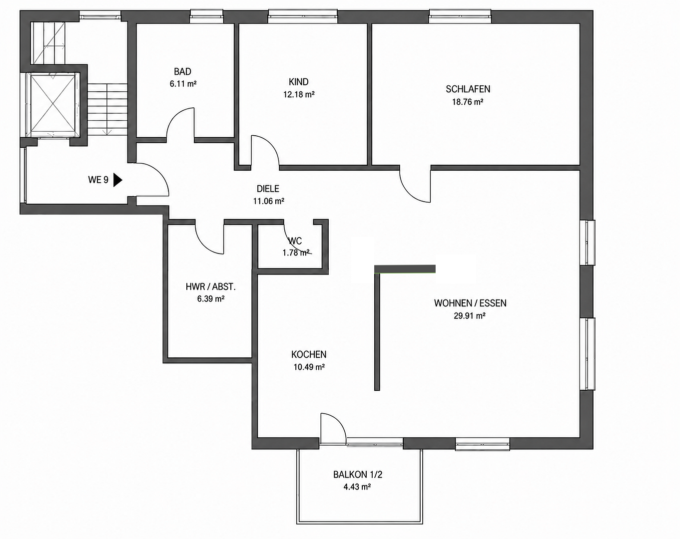 Teilmöblierte barrierearme 3 Zimmer Wohnung mit Balkon und Aufzug in ruhiger Lage — photo 2