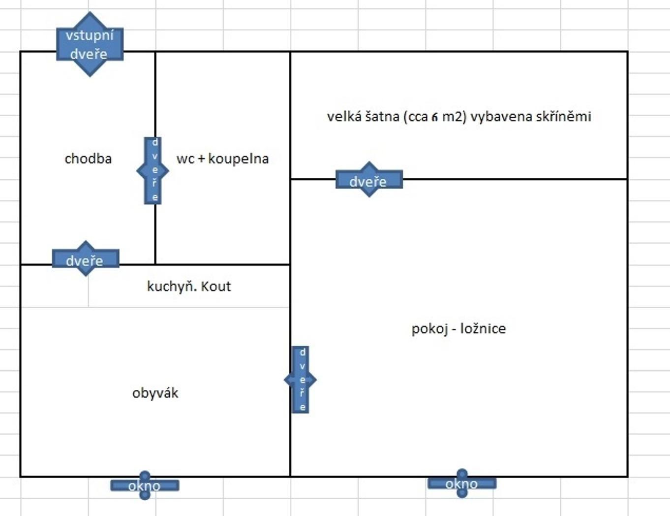 Pronájem bytu 2+kk 47 m² — photo 2